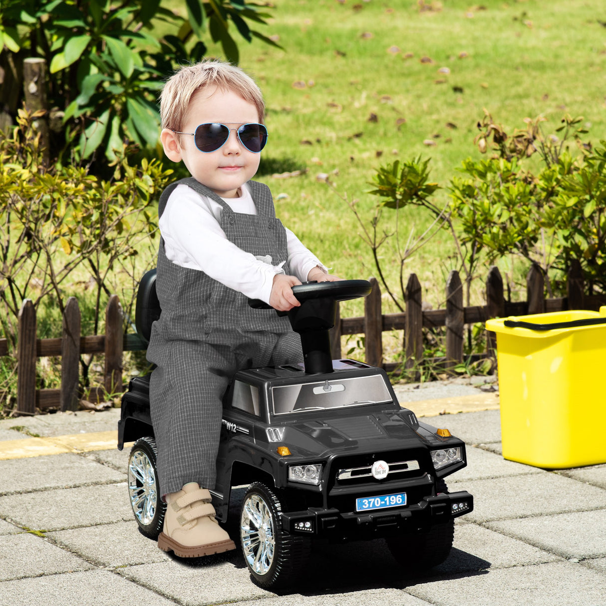 easycomfort easycomfort macchina giocattolo fuoristrada per bambini cavalcabile con volante fari e musiche eta 18 36 mesi 68x30 5x41 5cm nero
