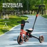 easycomfort easycomfort triciclo per bambini 18 60 mesi con manubrio regolabile e ruote chiuse 101x45x86 5 cm rosso