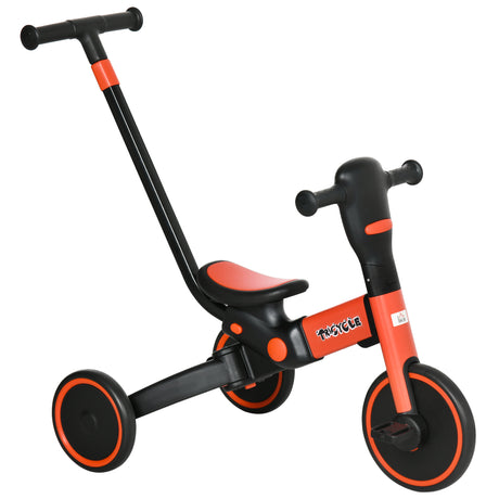 easycomfort easycomfort triciclo per bambini 18 60 mesi con manubrio regolabile e ruote chiuse 101x45x86 5 cm rosso