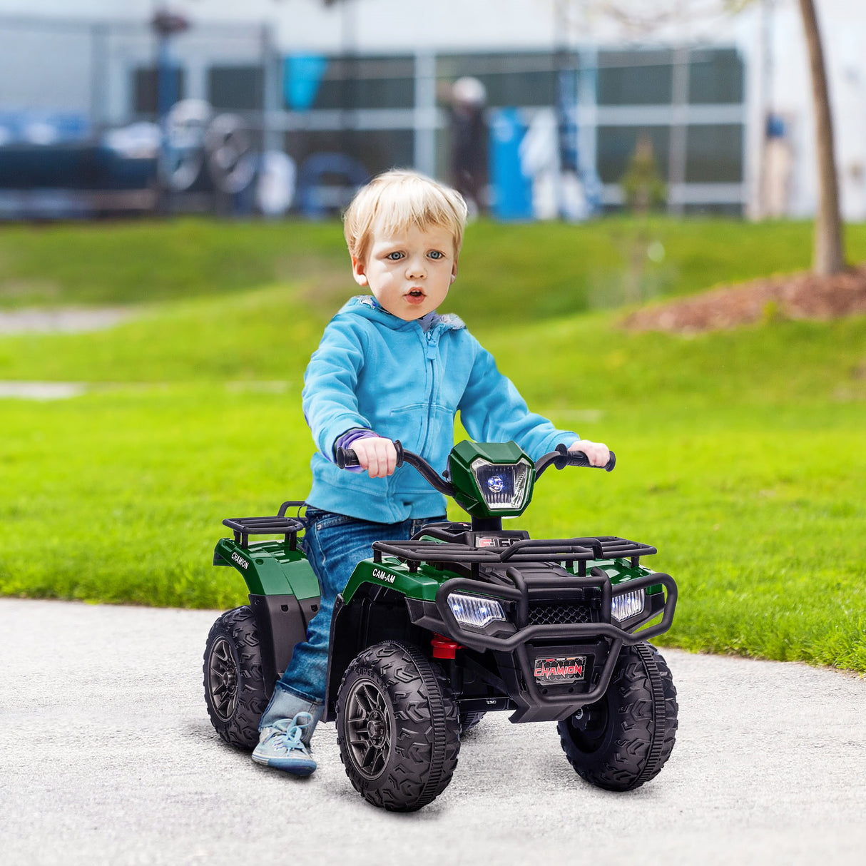easycomfort easycomfort quad per bambini 3 6 anni con 3 luci led velocita max 4kmh e 50 minuti max di carica 88x45x50 cm