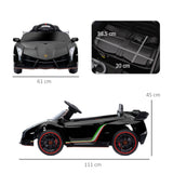 easycomfort easycomfort macchina elettrica per bambini lamborghini veneno 12v con telecomando eta 3 6 anni nero