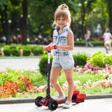 easycomfort easycomfort monopattino 3 ruote pieghevole altezza regolabile per bambini 3 8 anni rosso