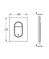 Plaque de finition Grohe ARENA COSMOPOLITAN S Or brossé 37624GN0