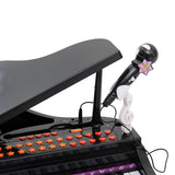 easycomfort easycomfort pianoforte elettrico giocattolo strumento musicale per bambini con 37 tasti microfono e sgabello 48x39x69cm nero