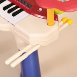 easycomfort easycomfort pianola per bambini 3 6 anni con sgabello microfono tamburo e bacchette in pp e abs 74x32 2x71 cm