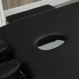 easycomfort lettino per massaggio portatile e pieghevole con altezza regolabile e seduta imbottita 186x71x62 83 cm nero