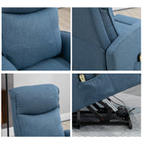 easycomfort easycomfort poltrona relax alzapersona con 8 punti massaggio reclinazione a 135 e 2 telecomandi blu