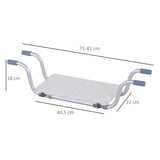 easycomfort easycomfort sedile per vasca in lega di alluminio e plastica sgabello per vasca da bagno larghezza regolabile 73 83cm max carico 150kg ean 8054111840378