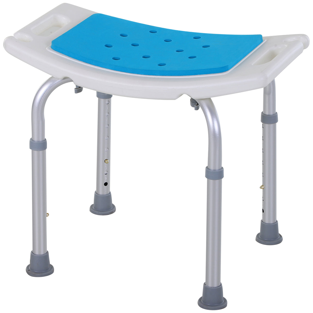 easycomfort easycomfort sgabello per doccia da bagno in lega di alluminio e plastica antiscivolo altezza regolabile 6 livelli 39 52cm ean 8054111840545