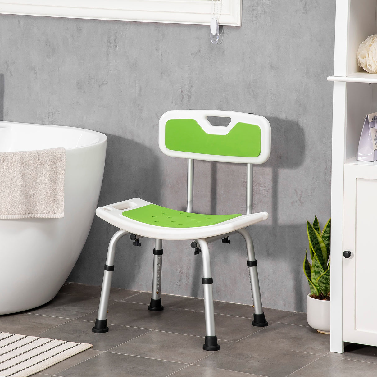 easycomfort easycomfort sedia per doccia in alluminio ed eva con altezza regolabile su 6 livelli e schienale ricurvo 51 5x49 5x68 5 81 cm