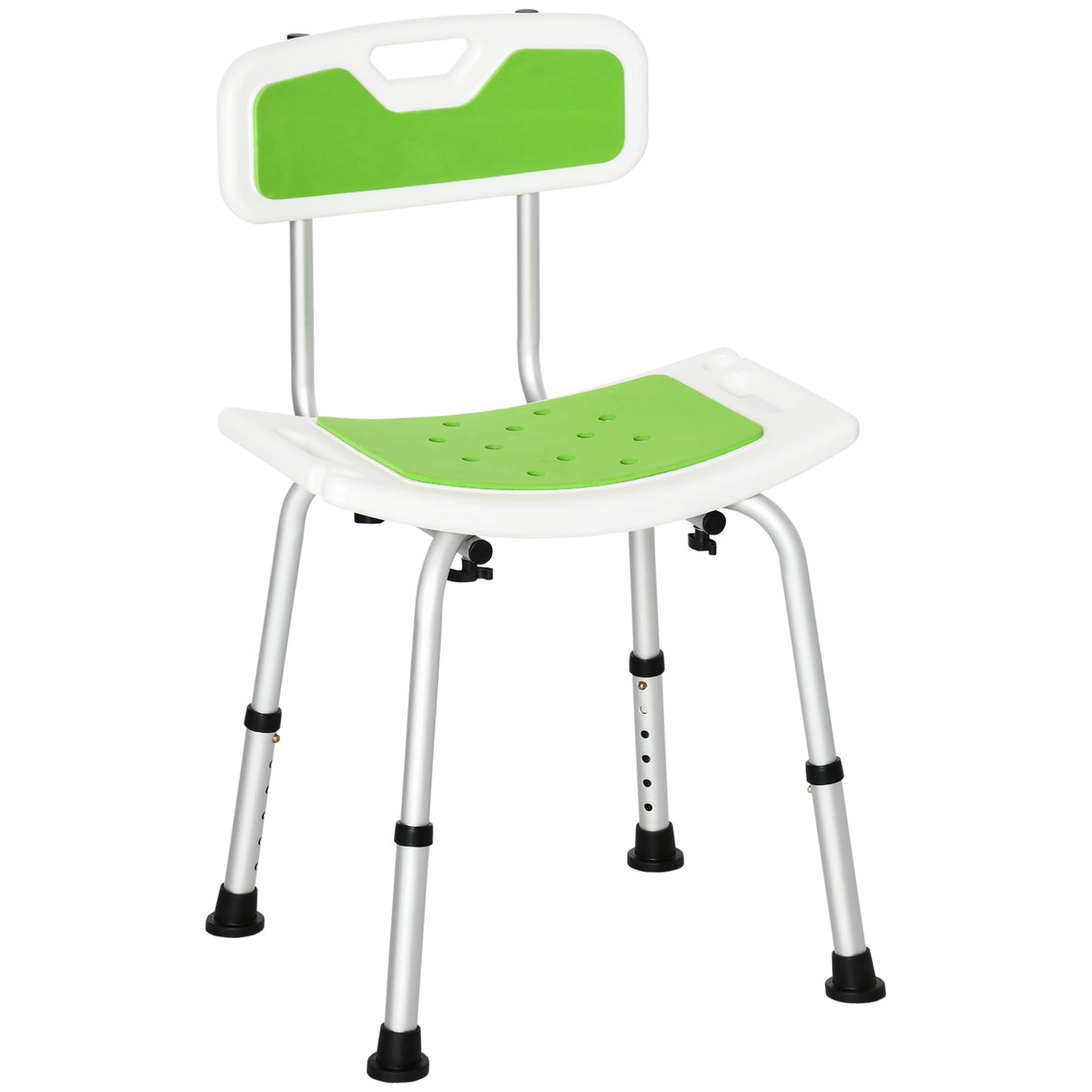 easycomfort easycomfort sedia per doccia in alluminio ed eva con altezza regolabile su 6 livelli e schienale ricurvo 51 5x49 5x68 5 81 cm