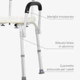 easycomfort easycomfort sedile da doccia con schienale e braccioli sedile da vasca sedia regolabile in altezza ean 8054111847520