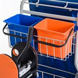 easycomfort easycomfort carrello pulizie professionale con 4 secchi 18l6l sacco spazzatura impermeabile blu e arancione 93x70x97cm ean 8054144139395