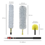 easycomfort easycomfort kit per pulizia della casa con asta spolverino per ragnatele spolverino in microfibra e spolverino per ventilatore