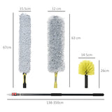 easycomfort easycomfort kit di pulizia per casa e ufficio con asta spolverino per ragnatele spolverino in microfibra e spolverino per ventilatore