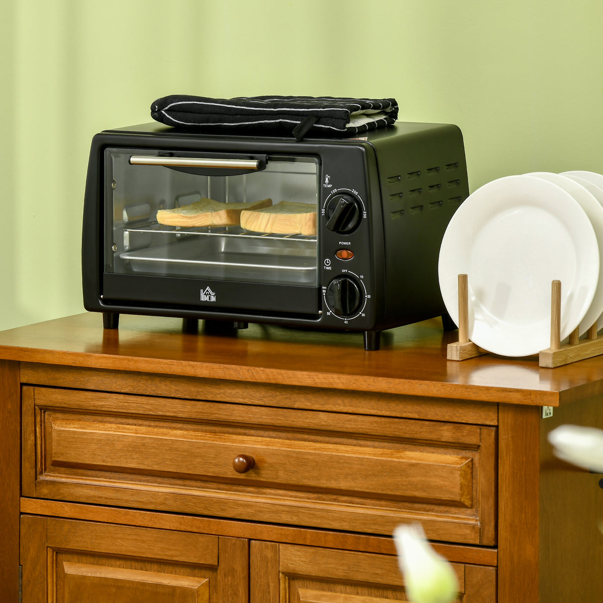 easycomfort easycomfort fornetto elettrico 10l da 750w con temperatura regolabile e timer 36 5x26x22 cm nero