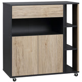 easycomfort easycomfort mobiletto ausiliario da cucina multiuso in legno con ruote 80 x 39 x 86 5cm ean 8054111849906