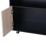 easycomfort easycomfort carrello da cucina multiuso moderno con ruote cassetto anta in legno rovere 765x40x82cm ean 8054144132174