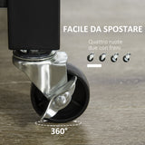 easycomfort easycomfort carrello da cucina portavivande con ruote legno truciolato 60x50x84 5cm marrone