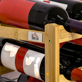 easycomfort easycomfort scaffale portabottiglie vino a 4 livelli per 16 bottiglie in legno di bambu 43x23 5x38cm
