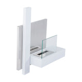 easycomfort easycomfort camino a bioetanolo in acciaio inox serbatoio 1.5lt 75 x 22 x 63cm