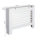 easycomfort easycomfort copritermosifone in legno bianco con struttura a doghe 112x19x81cm
