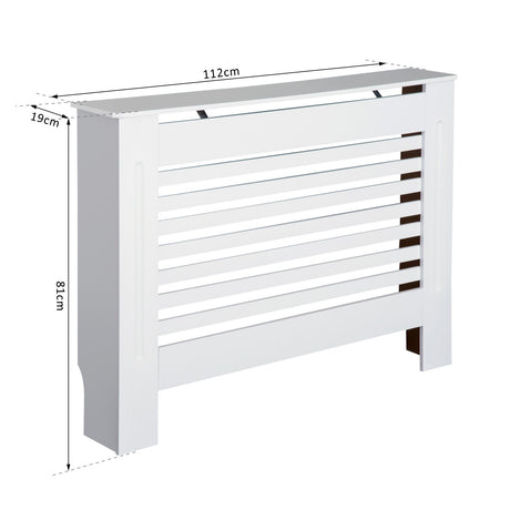 easycomfort easycomfort copritermosifone in legno bianco con struttura a doghe 112x19x81cm