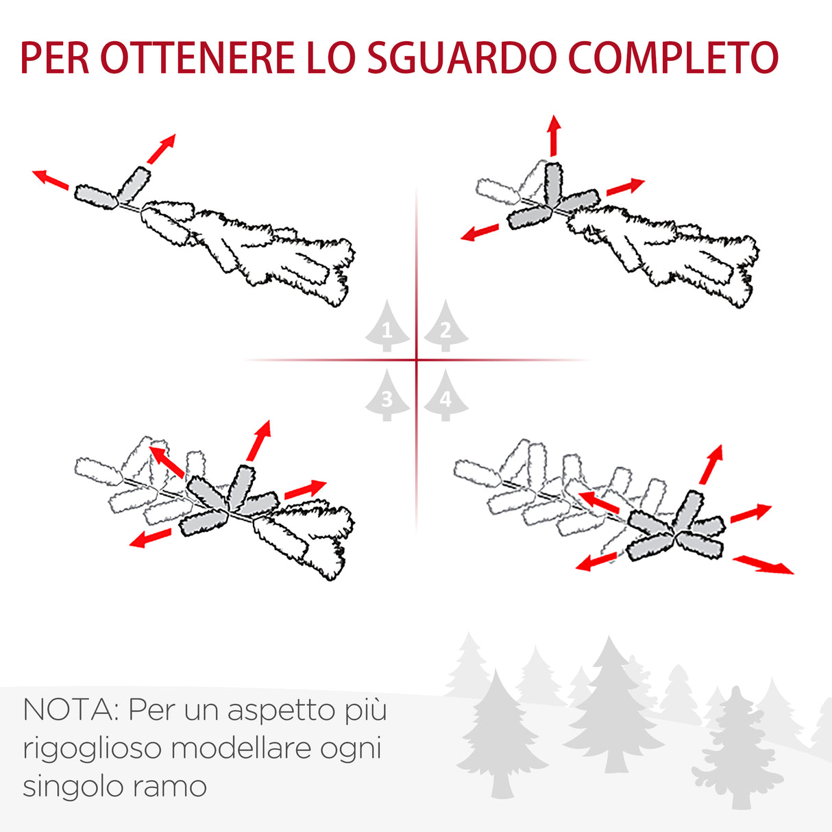 easycomfort easycomfort albero di natale artificiale slim 210cm con 631 rami supporto in metallo