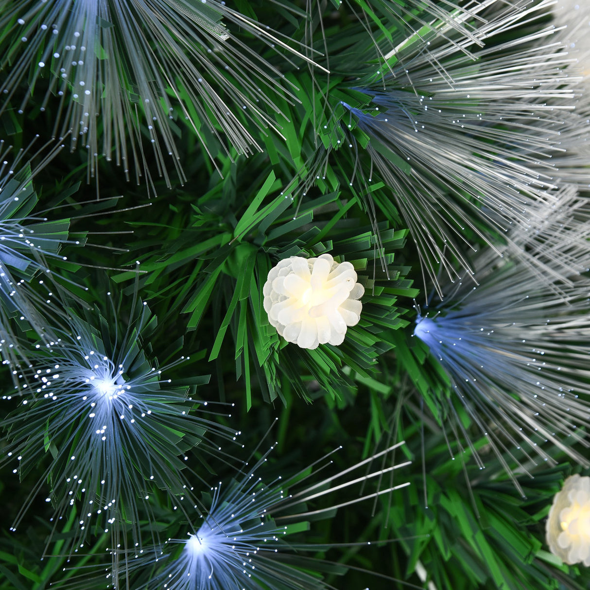 easycomfort easycomfort albero di natale artificiale 90cm con 90 rami albero di natale con luci a led e fibre ottiche base pieghevole rimovibile