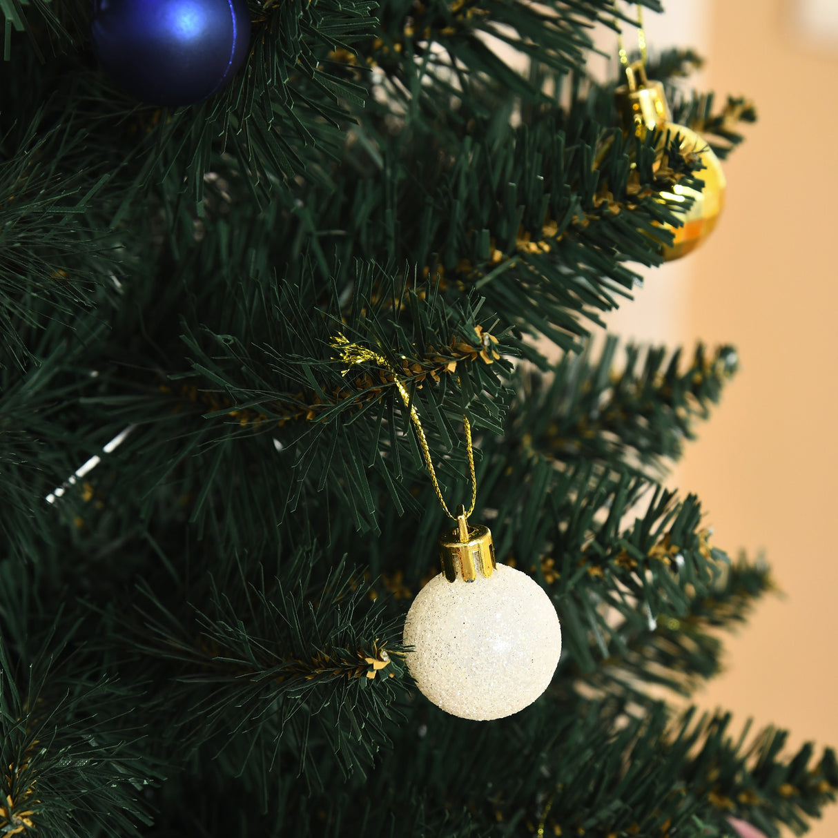 easycomfort easycomforthomcm albero di natale artificiale alto con base pieghevole 380 rami in pvc e metallo 180cm verde