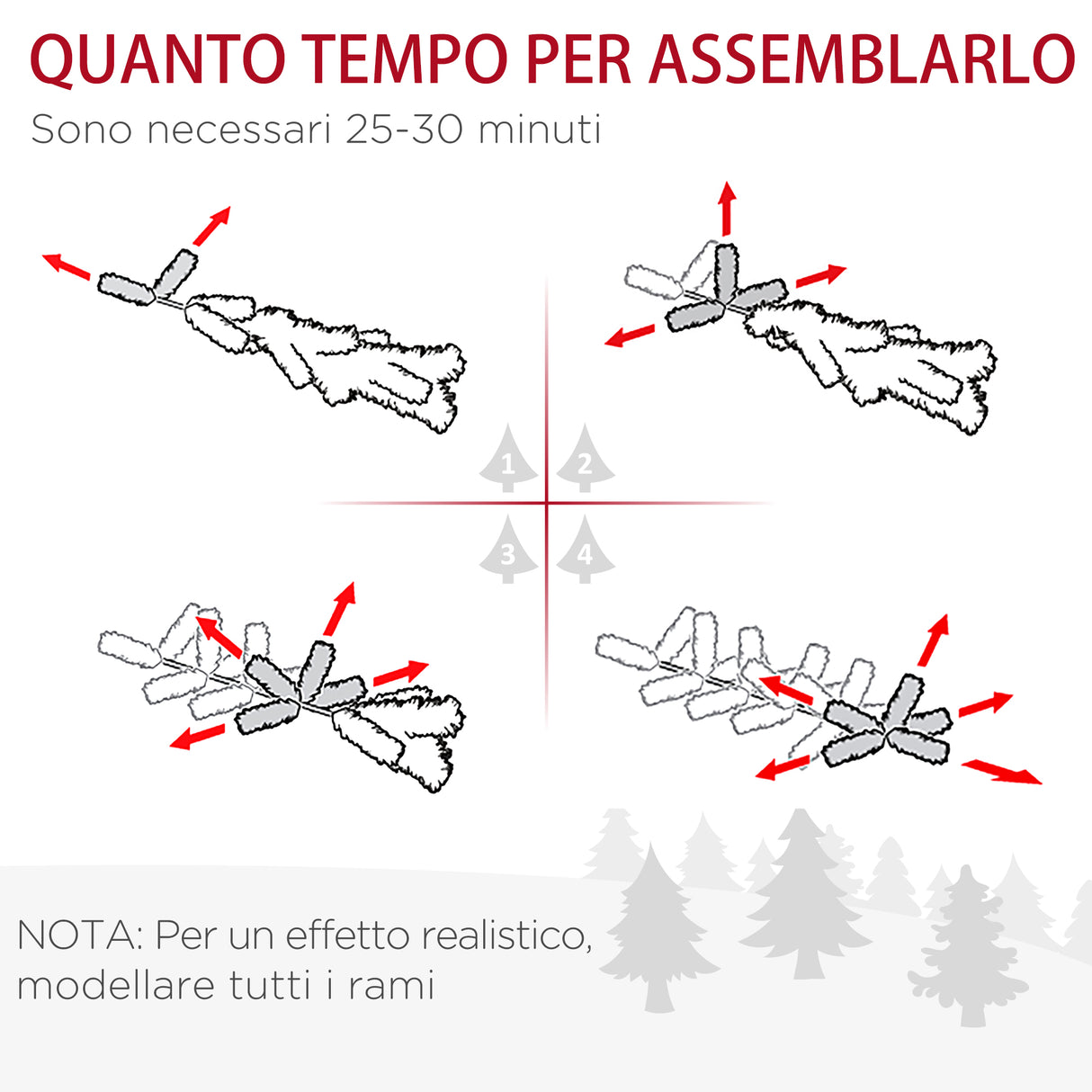easycomfort easycomfort albero di natale innevato artificiale alto e stretto con 570 rami base rimovibile e pieghevole 53x190cm verde
