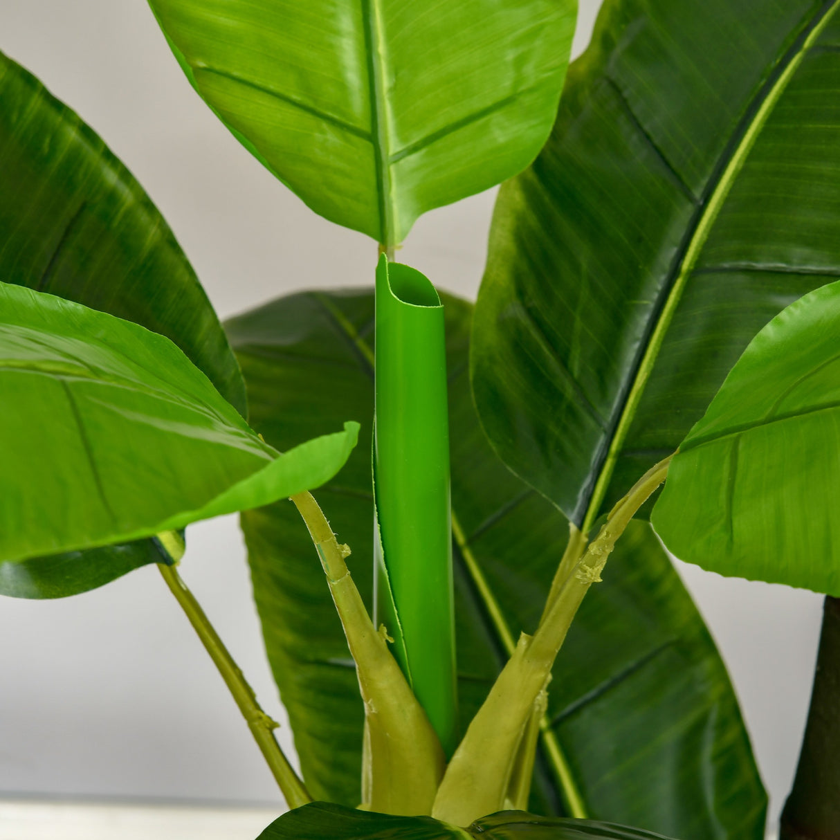 easycomfort banano pianta in vaso albero di banano artificiale pianta finta per interno ed esterno 150cm