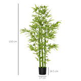 easycomfort pianta finta di bambu alta 150cm con vaso incluso per interno ed esterno
