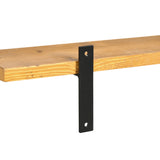 easycomfort easycomfort set da 2 mensole da parete in legno di pino 90x15x 2 5 marrone