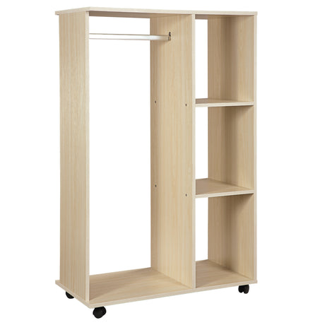 easycomfort easycomfort mobile aperto con stand appendiabiti e 3 ripiani 80 x 40 x 128cm ean 8054111846721