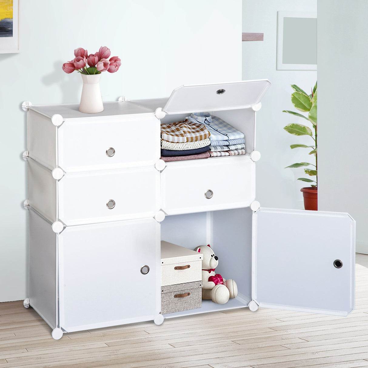 easycomfort easycomfort armadio modulare scarpiera in plastica guardaroba scaffale portascarpe 753773cm bianco ean 8054111842181