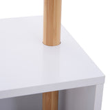 easycomfort easycomfort appendiabiti con panchina cubo per scarpe per ingresso e camera da letto 6 ganci bambu legno mdf bianco 40x30x180cm ean 8054111841023