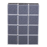 easycomfort easycomfort armadio guardaroba modulare cubi salvaspazio da casa bianco e nero in pp 111 x 47 x 145 cm ean 8054111849463