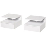 easycomfort easycomfort set da 2 comodini sospesi per camera da letto con cassetto e mensola superiore in legno 35x32x22 5cm