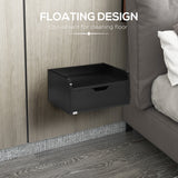 easycomfort easycomfort set 2 comodini sospesi in truciolato nero per camera da letto e soggiorno 40x30x19 5 cm nero