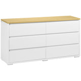 easycomfort easycomfort cassettiera 6 cassetti moderna in truciolato per camera da letto e ingresso 140x37x75cm