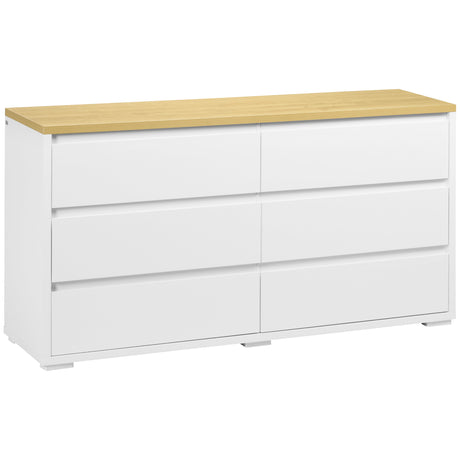 easycomfort easycomfort cassettiera 6 cassetti moderna in truciolato per camera da letto e ingresso 140x37x75cm