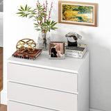 easycomfort easycomfort cassettiera 4 cassetti in truciolato con guide in metallo e maniglie scanalate 60x40x80 cm bianco