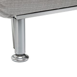 easycomfort easycomfort poltrona letto in ferro e cotone con cuscino a righe 75 x 70 x 75cm grigio ean 8055776914640