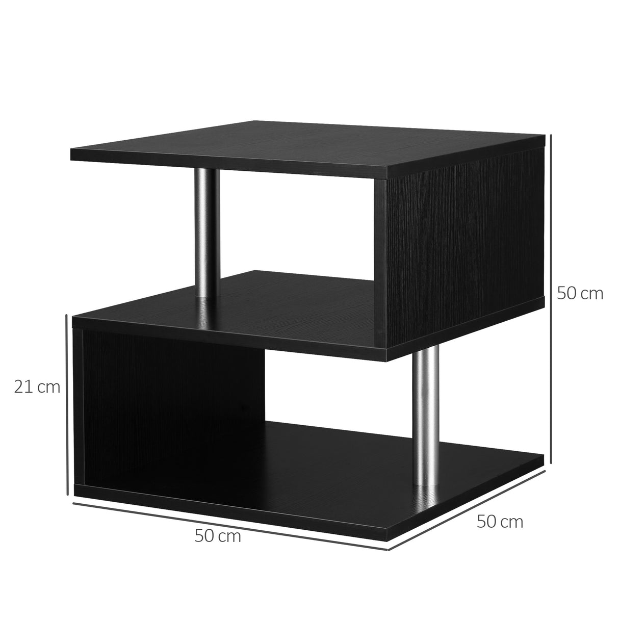 easycomfort easycomfort moderno tavolino da caffe basso da salotto per soggiorno e sala da pranzo in legno 50x50x50 cm nero ean 8054111849364