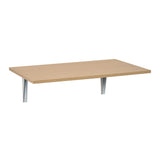 easycomfort easycomfort tavolino a muro pieghevole salvaspazio in mdf e telaio in metallo per cucina salotto color legno 60x40x20cm
