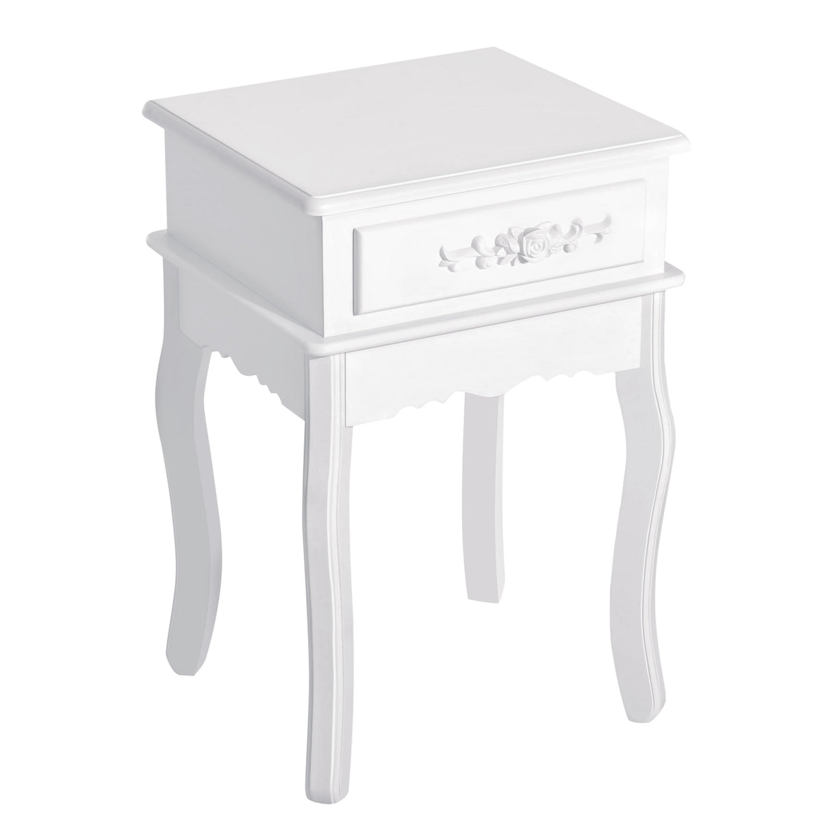 easycomfort easycomfort comodino con cassetto in legno bianco 40x35x60cm ean 8054111842914