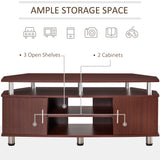 easycomfort easycomfort mobile porta tv classico da soggiorno con 2 ripiani e 2 armadietti in mdf e acciaio inox marrone 120x39 5x52cm ean 8054144130132