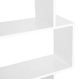 easycomfort easycomfort scaffale alto con 6 ripiani libreria scaffalatura in legno design moderno bianco 80 23 192cm ean 8054111844444