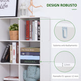 easycomfort easycomfort libreria bianca per casa e ufficio scaffale dal design moderno con 9 scomparti in legno 91x29 5x91cm ean 8054111845700